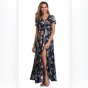 ✨3/$20 Amazon floral maxi button front dress